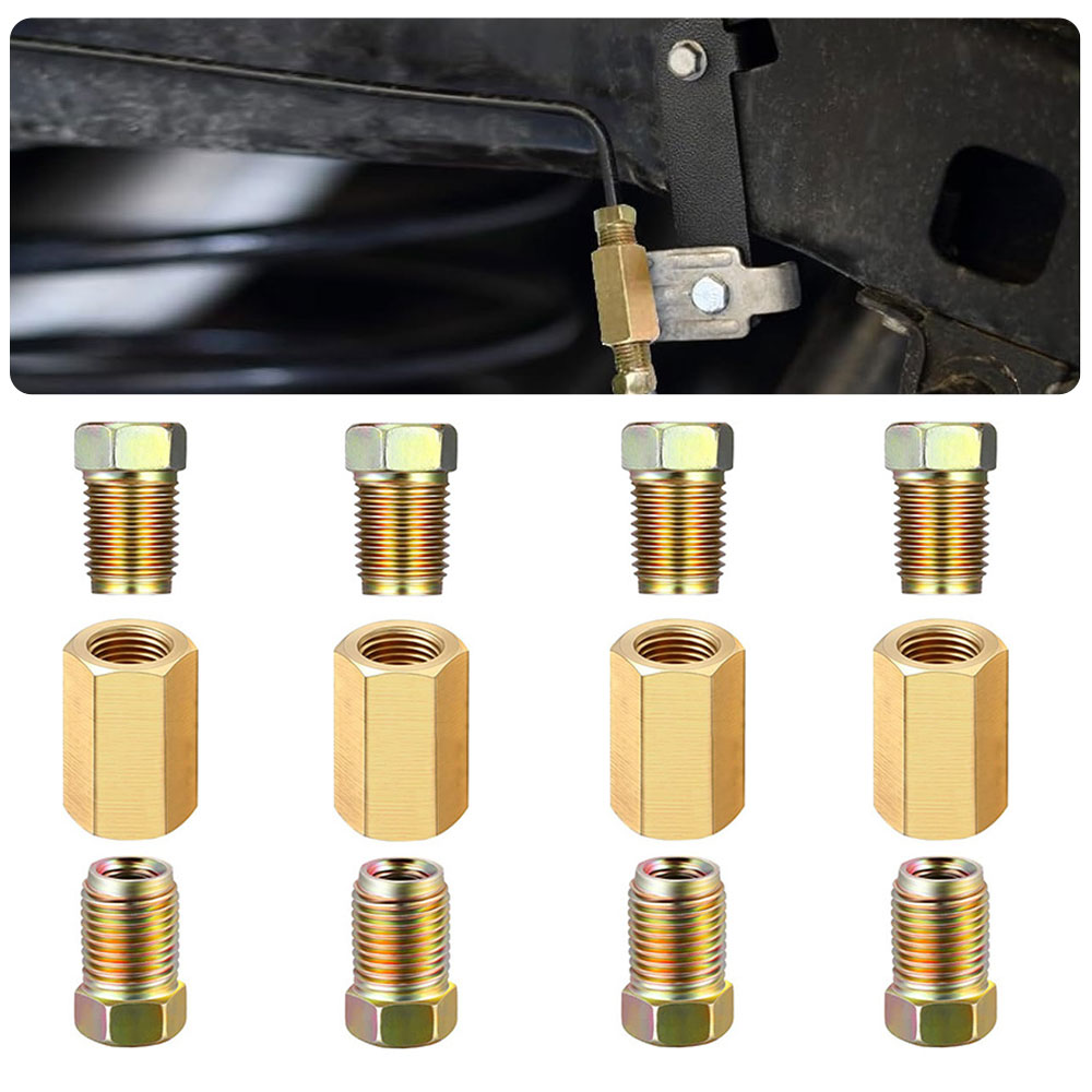 Compression Fitting Brass - 12 szt. 3/16 (3/8-24 odwrócona) mosiężna