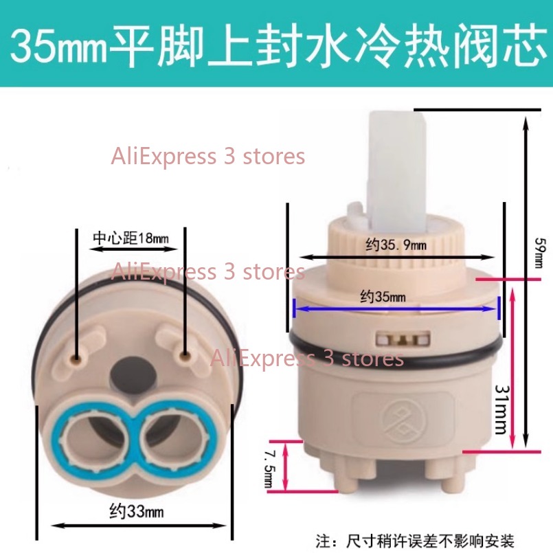 1 sztuk 35/40mm wymiana cerami – Basin Mixer Cartridge recenzja i cena